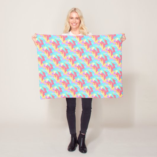 Positieve Vibes Pastel Colors Abstract Fleece Deken (In situ)
