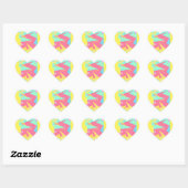 Positieve Vibes Pastel Colors Abstract Hart Sticker (Vel)