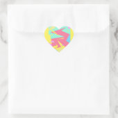 Positieve Vibes Pastel Colors Abstract Hart Sticker (Tas)