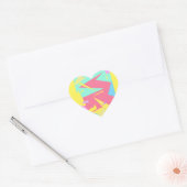 Positieve Vibes Pastel Colors Abstract Hart Sticker (Envelop)