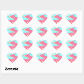 Positieve Vibes Pastel Colors Abstract Hart Sticker (Vel)