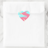 Positieve Vibes Pastel Colors Abstract Hart Sticker (Tas)