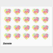 Positieve Vibes Pastel Colors Abstract Hart Sticker (Vel)