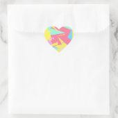 Positieve Vibes Pastel Colors Abstract Hart Sticker (Tas)