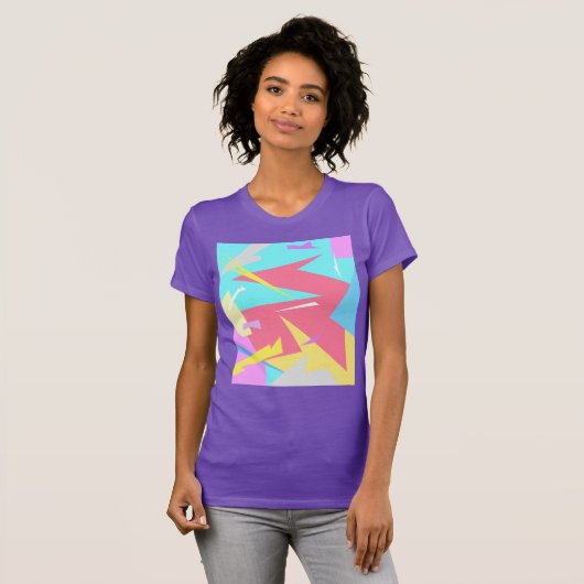 Positieve Vibes Pastel Colors Abstract T-shirt (Voorkant volledig)
