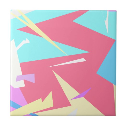 Positieve Vibes Pastel Colors Abstract Tegeltje (Voorkant)
