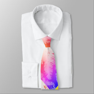 Positieve Vibes Pastel Colors Palm Trees Stropdas