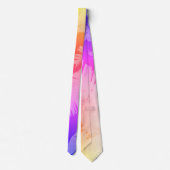 Positieve Vibes Pastel Colors Palm Trees Stropdas (Achterkant)