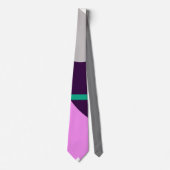 Positieve Vibes Pastel Paarse Minimalistische Stro Stropdas (Voorkant)