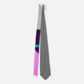 Positieve Vibes Pastel Paarse Minimalistische Stro Stropdas (Achterkant)