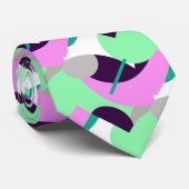 Positieve Vibes Pastel Paarse Minimalistische Stro Stropdas (Opgerold)
