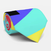 Positieve Vibes Pastelkleuren Abstracte Kunst Stro Stropdas (Opgerold)
