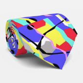 Positieve Vibes Pastelkleuren Abstracte Kunst Stro Stropdas (Opgerold)