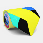Positieve Vibes Pastelkleuren Abstracte Kunst Stro Stropdas (Opgerold)