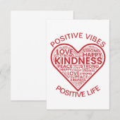 Positieve Vibes Positief Leven Flat Kaart (Voorkant / Achterkant)