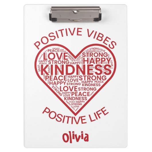 Positieve Vibes Positief Leven Klembord (Voorkant)