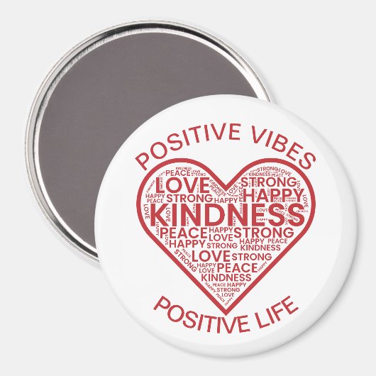 Positieve Vibes Positief Leven Magnet (Voorkant / Achterkant)