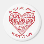 Positieve Vibes Positief Leven Magnet (Voorkant)