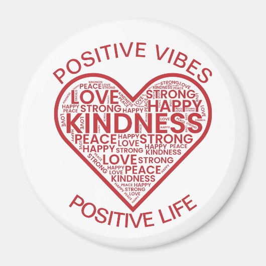 Positieve Vibes Positief Leven Magnet (Voorkant)