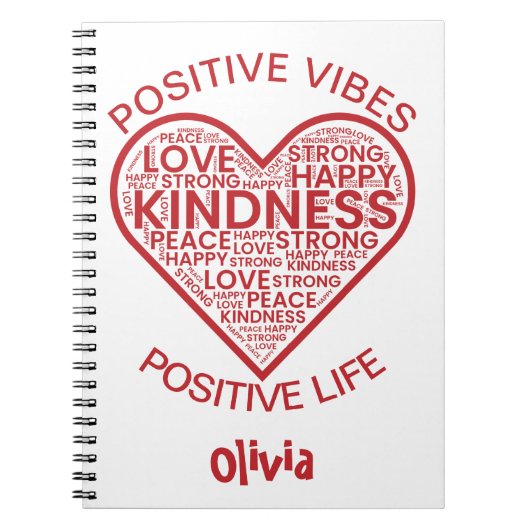 Positieve Vibes Positief Leven Persoonlijk Notitie Notitieboek (Voorkant)