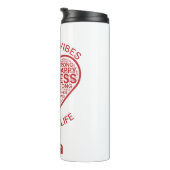 Positieve Vibes Positief leven Thermische trommel Thermosbeker (Geroteerd rechts)