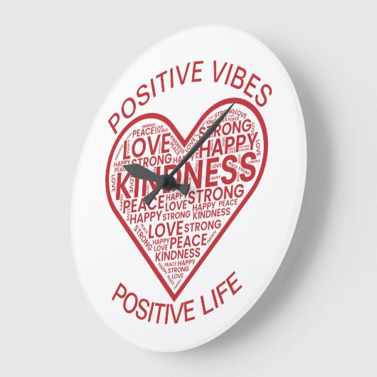 Positieve Vibes Positieve wandklok (Hoek)