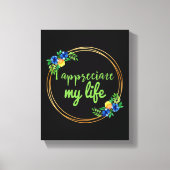 positieve vibes quotes voor leven en werk canvas afdruk (Voorkant)