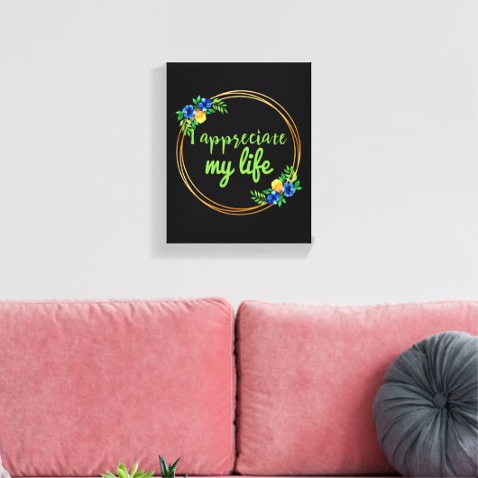 positieve vibes quotes voor leven en werk canvas afdruk (Insitu (Woonkamer))