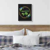 positieve vibes quotes voor leven en werk canvas afdruk (Insitu (Slaapkamer))