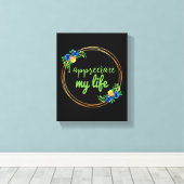 positieve vibes quotes voor leven en werk canvas afdruk (Insitu (Houten vloer))