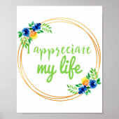 positieve vibes quotes voor leven en werk poster (Voorkant)