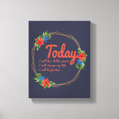 positieve vibes quotes voor succes canvas afdruk (Voorkant)