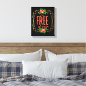 positieve vibes quotes voor succes canvas afdruk (Insitu (Slaapkamer))