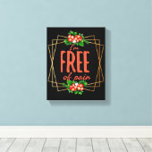 positieve vibes quotes voor succes canvas afdruk (Insitu (Houten vloer))