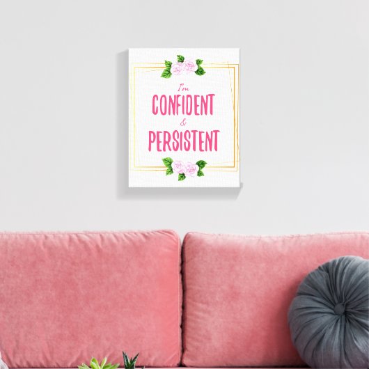 positieve vibes quotes voor succes canvas afdruk (Insitu (Woonkamer))
