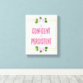 positieve vibes quotes voor succes canvas afdruk (Insitu (Houten vloer))