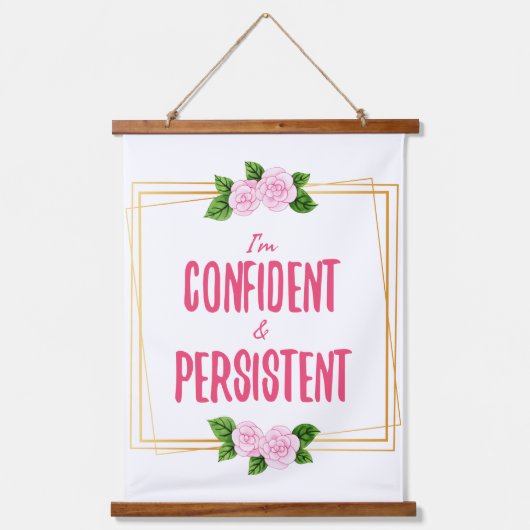 positieve vibes quotes voor succes hangend wandkleed (Voorkant)