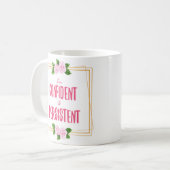 positieve vibes quotes voor succes koffiemok (Voorkant links)