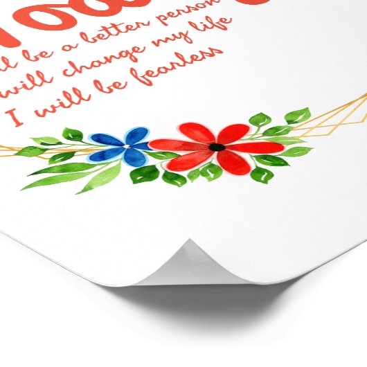 positieve vibes quotes voor succes poster (Hoek)