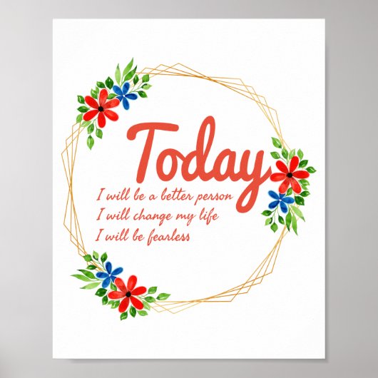 positieve vibes quotes voor succes poster (Voorkant)