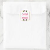 positieve vibes quotes voor succes ronde sticker (Tas)