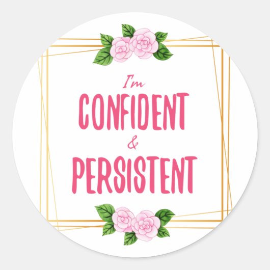 positieve vibes quotes voor succes ronde sticker (Voorkant)