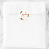 positieve vibes quotes voor succes ronde sticker (Tas)