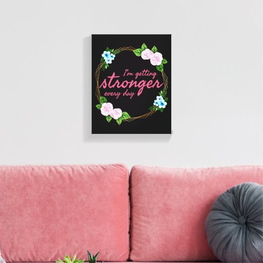 positieve vibes quotes voor werk canvas afdruk (Insitu (Woonkamer))