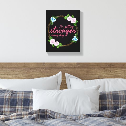 positieve vibes quotes voor werk canvas afdruk (Insitu (Slaapkamer))