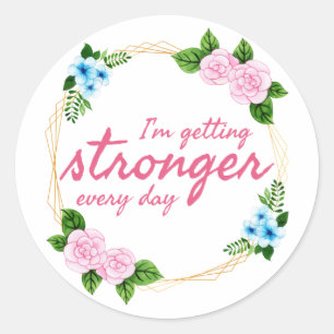 positieve vibes quotes voor werk ronde sticker