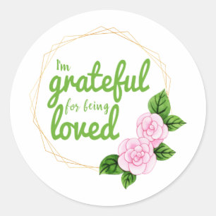 positieve vibes quotes voor zelfaanvaarding ronde sticker