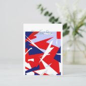 Positieve Vibes Red Blue Briefkaart (Staand voorkant)
