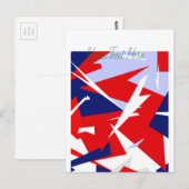 Positieve Vibes Red Blue Briefkaart (Voorkant / Achterkant)