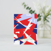 Positieve Vibes Red Blue Briefkaart (Staand voorkant)